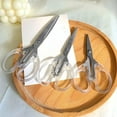 thumbnail image 1 of Transparent Small Scissors | Stainless Steel Blade - Frosted Slip-Proof Plastic Handle | Lightweight Rust-Resistant Detail Trimming | Portable Office Craft Clippers | 12.5cm/14cm/16cm, 1 of 6