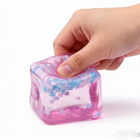 Transparent Snowflake Cube Squeezing Blocks, All Age Suitable Venting Calming Decor, Lightweight Pocket Size Relaxation Accessory for Daily Mood Adjustment And Casual Use