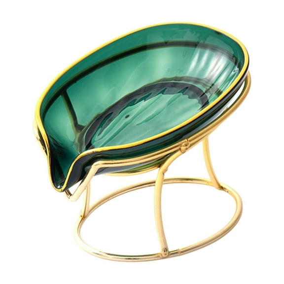 Transparent Soap Dispenser with Drainage System, Modern Shower and Kitchen Soap Holder, Durable Iron Frame, Easy to Clean, Versatile for Sponges and Small Items