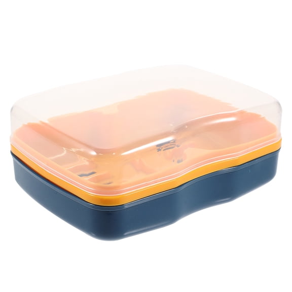 BEADCEST Orange Plastic Soap Case Seal Lid for Bathroom and Travel Storage Container