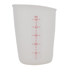 Transparent Soft Silicone 500ml Measuring Cup with Visual Semi-Permeable Design for Accurate Measurement of Milk and Liquids