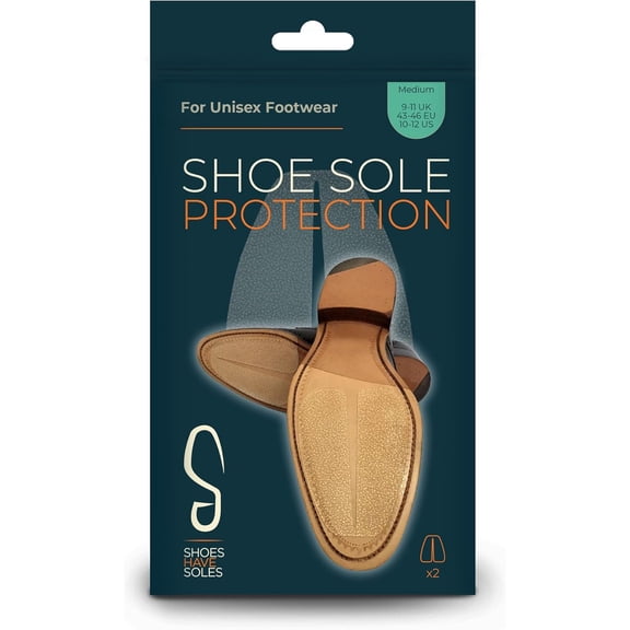 Transparent Sole Protector, Anti Slip Grips to Help Cut Costs Due to Frequent Resoling, Non Slip Pads for Mens & Womens Footwear, Medium US 10-12 (EU 43-46) - Shoe Sole Protection