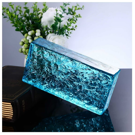 Transparent Solid Glass Bricks, Rectangular Solid Glass Brick Decorative Partition Wall for DIY Lighting fixtures,Tables