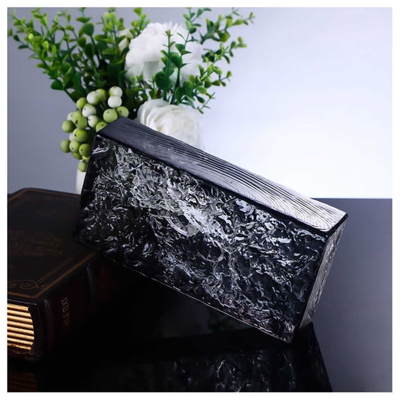 Transparent Solid Glass Bricks, Rectangular Solid Glass Brick Decorative Partition Wall for DIY Lighting fixtures,Tables
