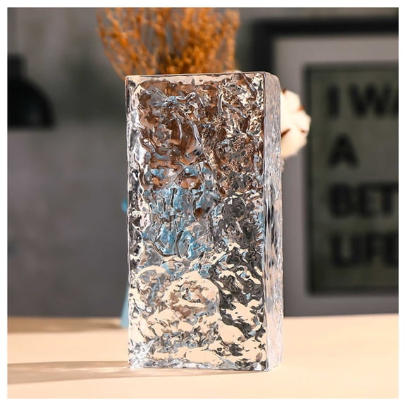 Transparent Solid Glass Bricks, Rectangular Solid Glass Brick Decorative Partition Wall for DIY Lighting fixtures,Tables