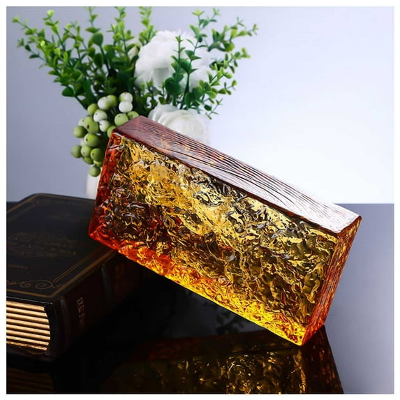 Transparent Solid Glass Bricks, Rectangular Solid Glass Brick Decorative Partition Wall for DIY Lighting fixtures,Tables
