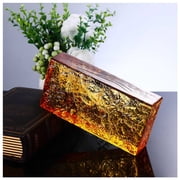 Transparent Solid Glass Bricks, Rectangular Solid Glass Brick Decorative Partition Wall for DIY Lighting fixtures,Tables