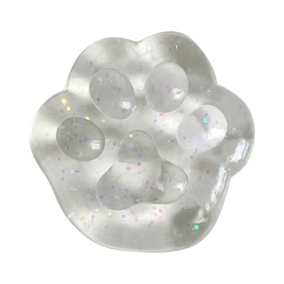 Transparent Sparkling Cat's Paw Pinching Fun Relieving Ice Stickiness Fun Relieving Stress Creative Toy Gift Suitable For Little Girl's Birthday