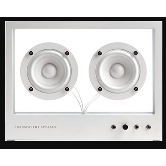 Transparent Speaker White L 26 X H 20 Cm Small Speaker