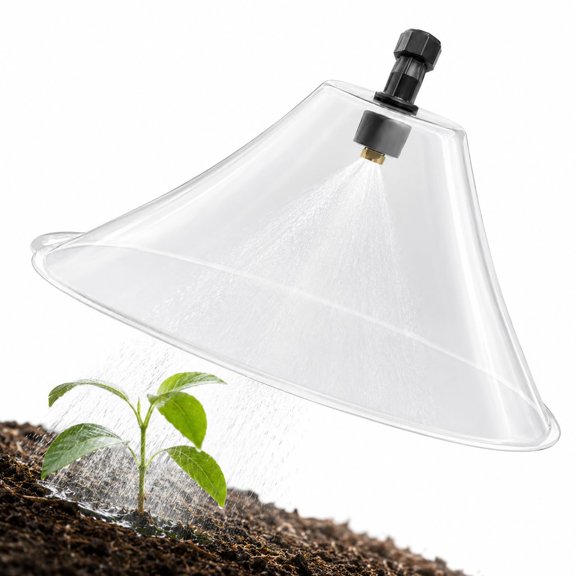 Transparent Sprayer Drift Guard with Flat Fan Nozzle for Backpack Sprayers