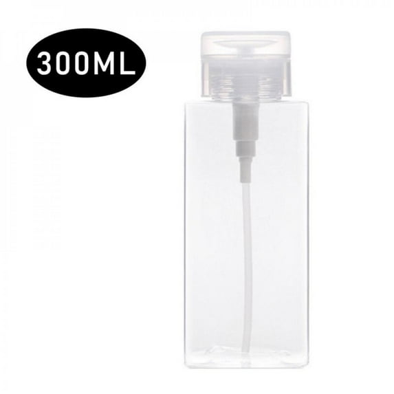 Transparent Sprayers Container Push Down Empty Bottle Pump Dispenser Bottle For Nail Polish And Makeup Remover 100/150/200/300ml