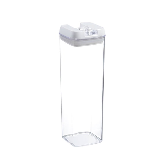 Transparent Square Plastic Storage Jars – Airtight Seal Prevents Moisture & Pests, Perfect for Dry Foods, Cookies, Coffee & Spices, Space-Saving Stackable Design