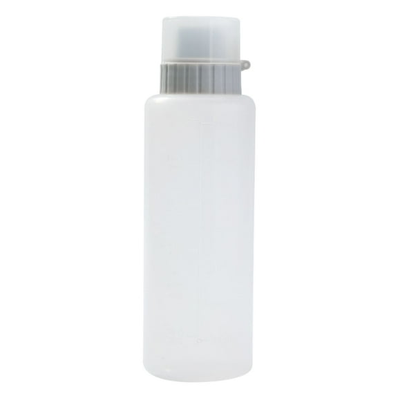 Transparent Squeeze Sauce Bottle, Wenini 16oz Plastic Condiment Dispenser with Precision Nozzle, Leakproof Kitchen Seasoning Container for Oil Vinegar Ketchup Mustard Mayonnaise, Easy-Fill