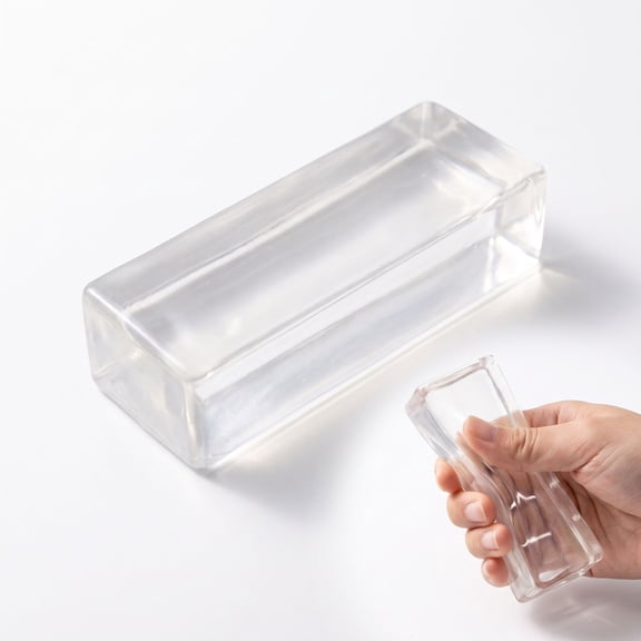 Transparent Squishy Toy 5.3 Inch, Clear Rubber Stress Relief Fidget Bar for Anxiety & Focus, DIY Sensory Squeeze Tool for Office Desk, Students, Adults