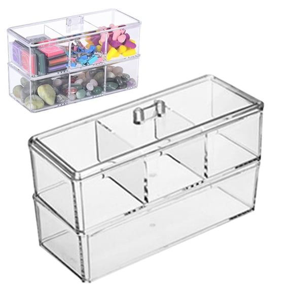 Transparent Stackable Storage Box For Jewelry And Accessories Organize Ties Headbands Beauty Products For A Tidy Vanity Or Bathroom