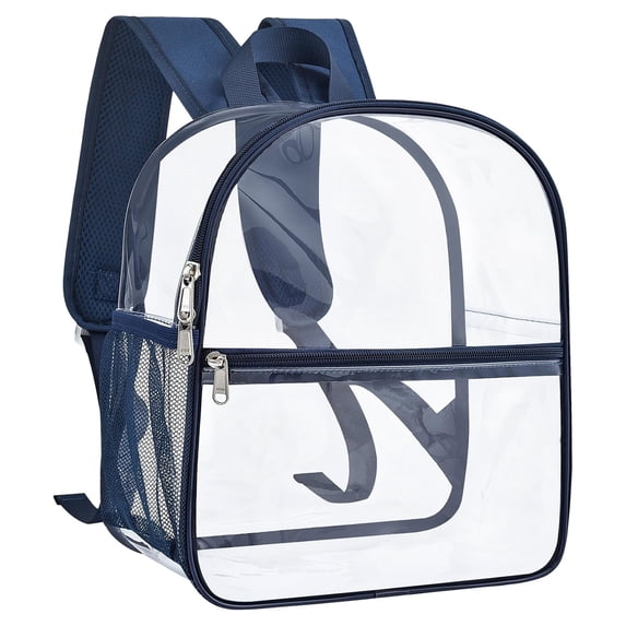 Transparent Stadium Approved Backpack, Clear Small Bag with Reinforced Shoulder Straps for Concerts and Events, Stationery Supplies