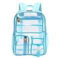 thumbnail image 1 of Transparent Stadium Approved Backpack With Large Capacity, PVC Clear Backpack For Women And Men, Travel And Event Security Check (Blue), 1 of 6