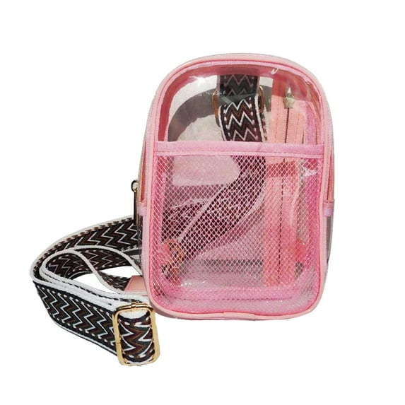 Transparent Stadium-Approved Clear Sling Bag for Women - Crossbody Purse