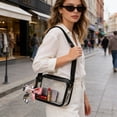 thumbnail image 1 of Transparent Stadium Clear Crossbody Bag Wide Strap Shoulder Phone Bag Security Approved Event Bag, Fashion Adjustable Comfortable Carry Design, for Concert Travel Stadium Work Daily Use, 1 of 6