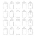 thumbnail image 1 of Transparent Sticker Pack for Glass Bottles and Bookmarks, Decorative DIY Floral and Craft Stickers, Scrapbooking, Journals and Creative Home Decoration, 1 of 3