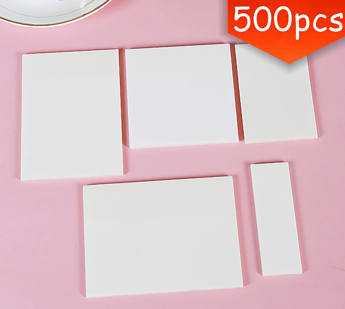600PCS Transparent Sticky Tabs, 25 x 76 mm Coloured Index Tabs Post It  Notes Self-Stick Note Pads, Translucent Sticky Note Memo Message Reminder  Notes