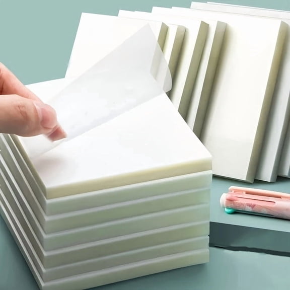 Transparent Sticky Notes 2x3 Inch (500 Sheets) – Clear Self-Adhesive Waterproof Translucent Notes Pad for Books, Annotation, Bible Study & Planners – See Through Design for Easy Reading