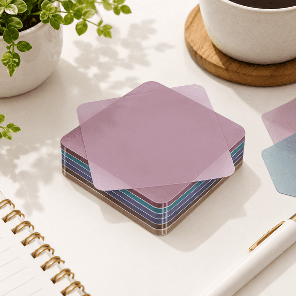 Transparent Sticky Notes 3x3 Inch 6 Colors 3 Pack 900 Sheets See-through Note Pads