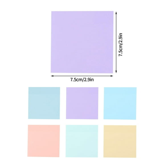 Transparent Sticky Notes, 3x3 inch, 6 Color Pastel Clear Sticky Notes, Waterproof Translucent Self-Stick Note Pads, See Through Sticky Notes for Books Annotation(300 Sheets)