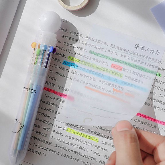 Transparent Sticky Notes, 50 Sheets, 1 Pad