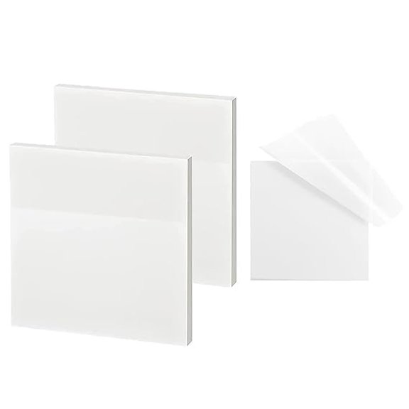 Transparent Sticky Notes (50 Sheets, 7.5x7.5cm) | Waterproof White Sticky Notes For Students