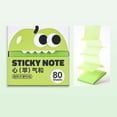 thumbnail image 1 of Transparent Sticky Notes 80 Sheets Pull-Out Dispenser Strong Adhesive for Journaling Note Taking,1PC,Green, 1 of 9