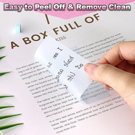 Transparent Sticky Notes Frosted Glitter Colored High Glass Like Adhesive See Through Memo