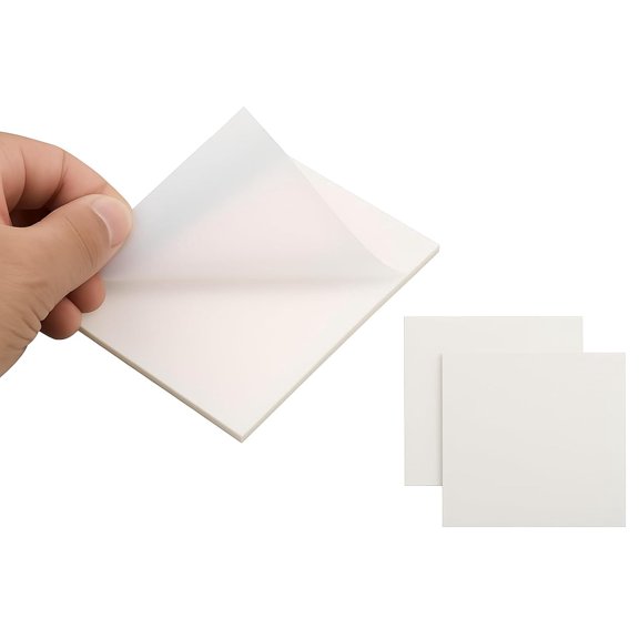 Transparent Sticky Notes Pad, 100 Sheets  Waterproof & Reusable Memo Notes For Office, Study