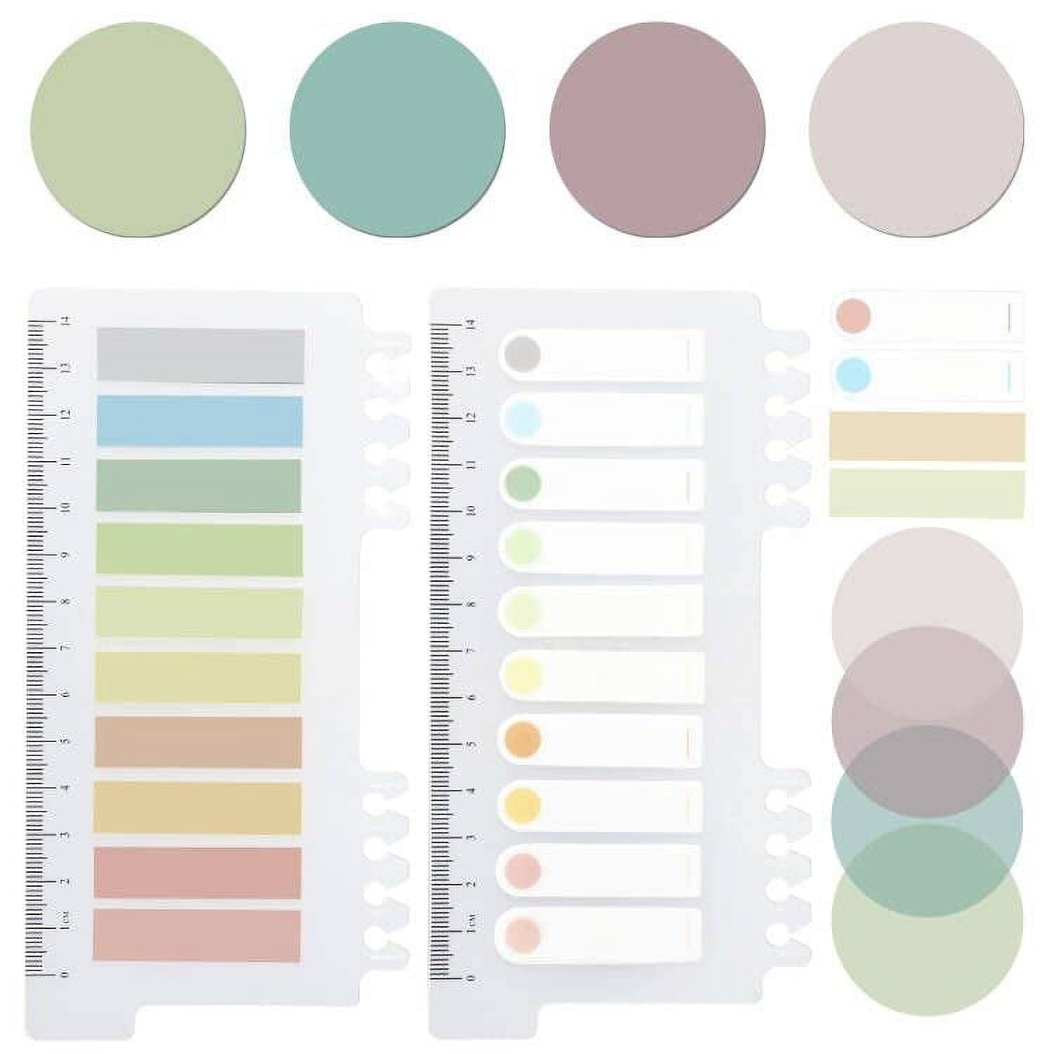 Transparent Sticky Notes, Pastel Round Clear Sticky Note Tabs for
