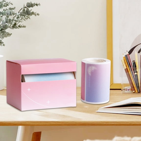 Transparent Sticky Notes Pull Out Sticky Note Dispenser Removable Adhesive Memo Notes Transparent Page Markers Annotation Labels for Office Study Document Reading Planner Organization