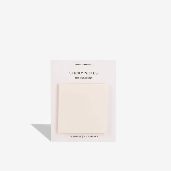 Inside Then Out -Transparent Sticky Notes