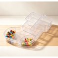 thumbnail image 1 of Transparent Stocking‑Shaped Candy Organizer Box, Multi‑Compartment Divided Plastic Case for Sweets Nuts, Versatile Container for Desktop Display and Gift Prep (Christmas Stocking), 1 of 7
