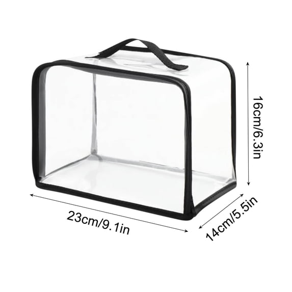 Transparent Storage Bag | Clothes Organizer | Portable Foldable Box for Home, Dorm, or Travel | Plastic Fabric Container for Clothes, Bedding, & Seasonal Items | 23x16x14cm
