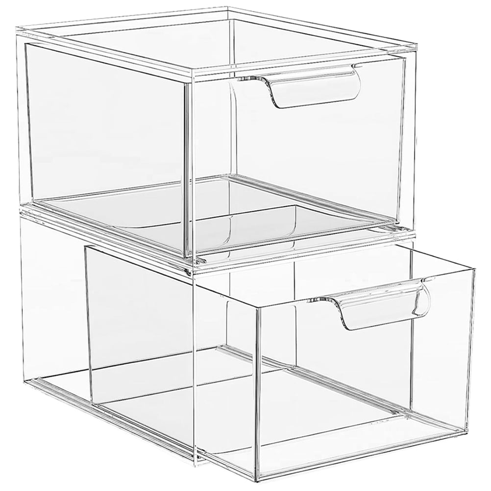 Transparent Storage Box Drawer Organizer for Makeup Plastic Drawers