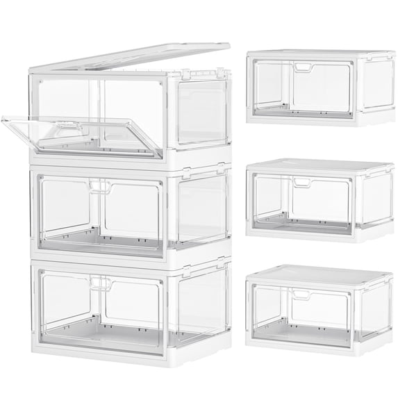 Transparent Storage Box with Lid 3 Pack [Stackable and Sturdy ...