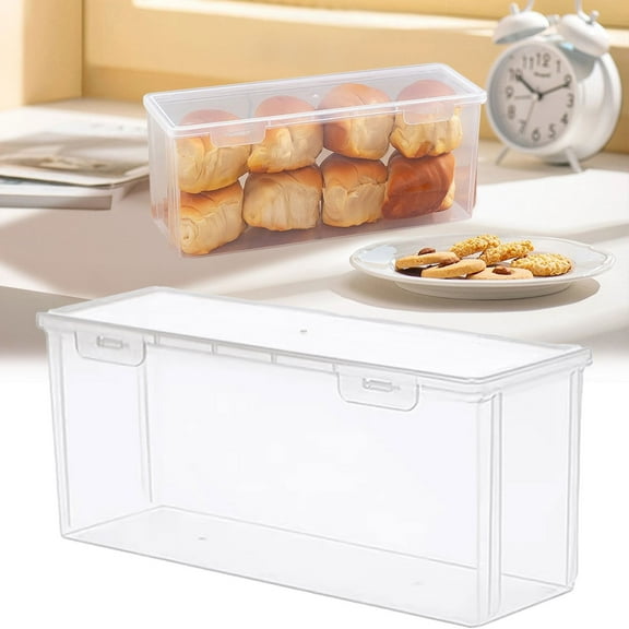 Transparent Storage Box with Adhesive Tape and Buckle Closure, Multifunctional Household Storage Container