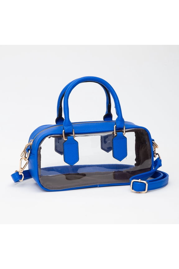 Transparent Structured Top Handle Handbag / Crossbody Bag
