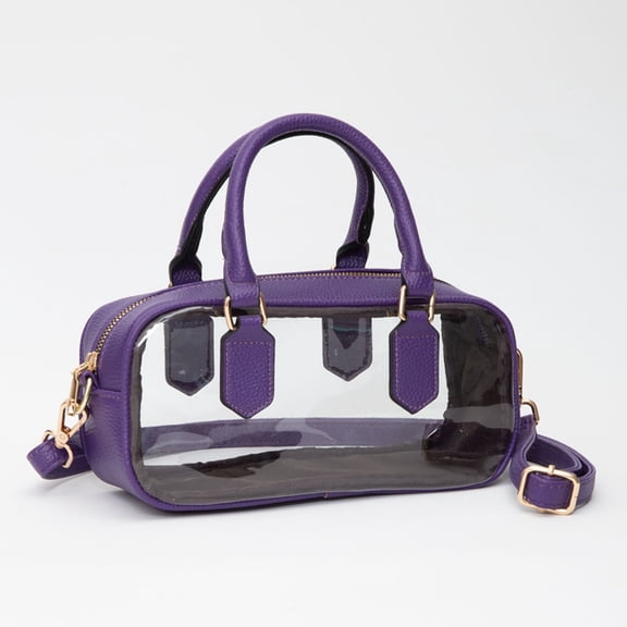 Transparent Structured Top Handle Handbag / Crossbody Bag