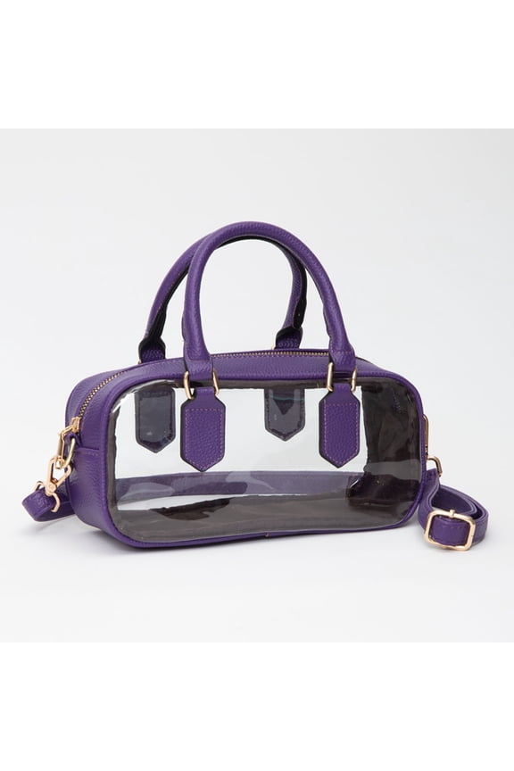 Transparent Structured Top Handle Handbag / Crossbody Bag