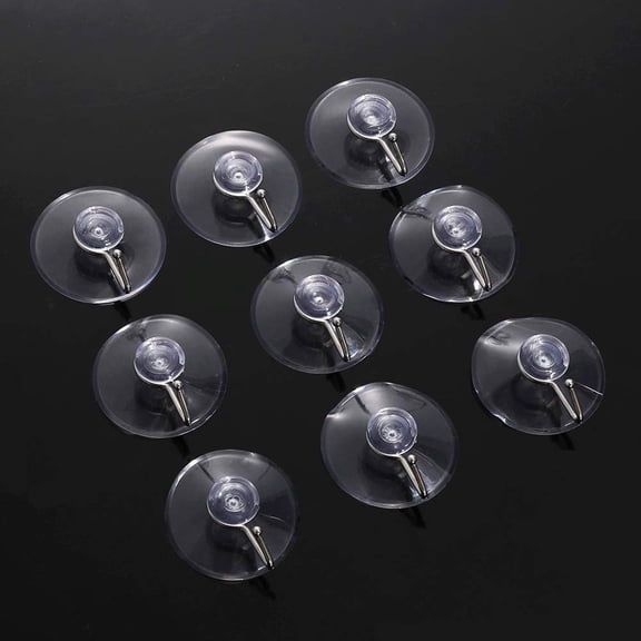 Transparent Suction Cup Hook Set of 12 for Bathroom and Kitchen Organizer White