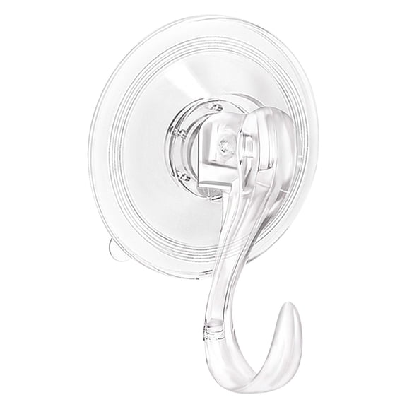 Transparent Suction Cups Hooks,Removable Wreath Hangers for Front Door,Clear Powerful Push and Lock Vacuum Suction Cup,Multi-Purpose Suction Shower Hooks for Front Door,Window and Wall