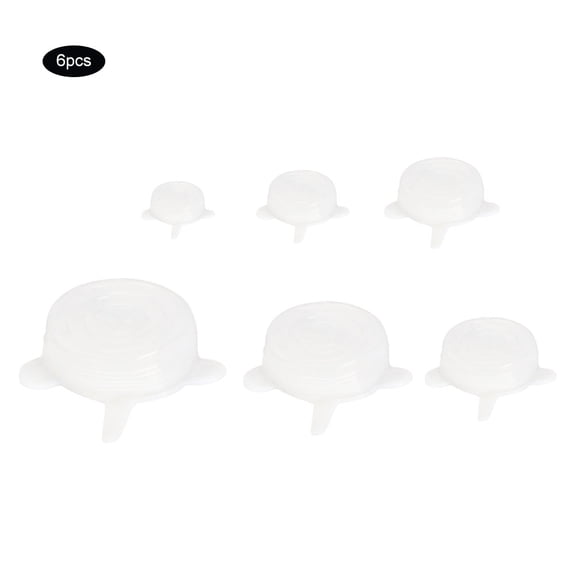 Transparent Suction Lid Set, 6PCS Universal Fit for Kitchen Containers, Insulated Seals Keep Food Fresh, Ideal Home Tool