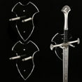 thumbnail image 1 of Transparent Sword Display Wall Mount, 2 Pcs Acrylic Vertical Sword Rack, Shield Design, Space-Saving Wall Hooks for Various Swords and Axes, 1 of 1