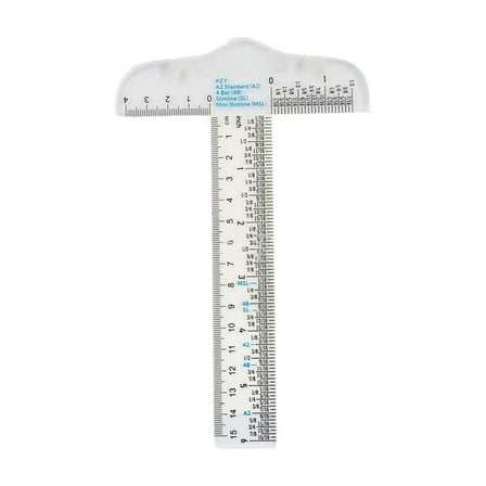 Transparent T Ruler Drawing Tool Multifunctional Measurement Clear Scale For Craft Design