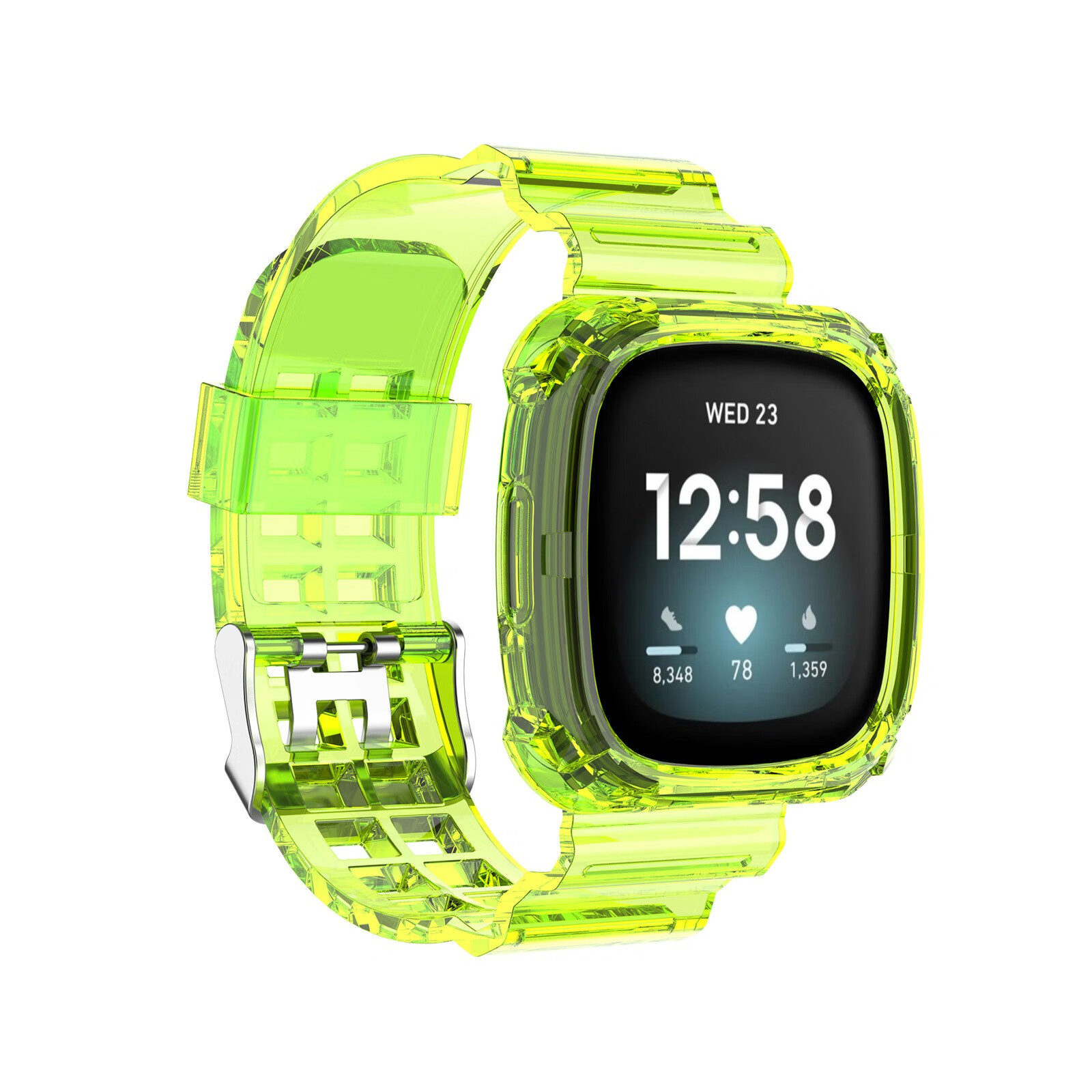 Transparent TPU Integrated Watch Band For Versa 3 And Sense Models